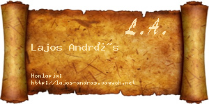 Lajos András névjegykártya